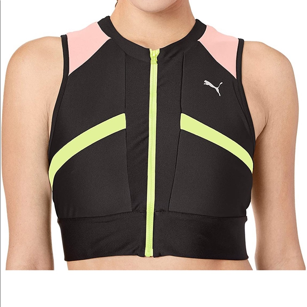Puma Zip Crop Top NWT